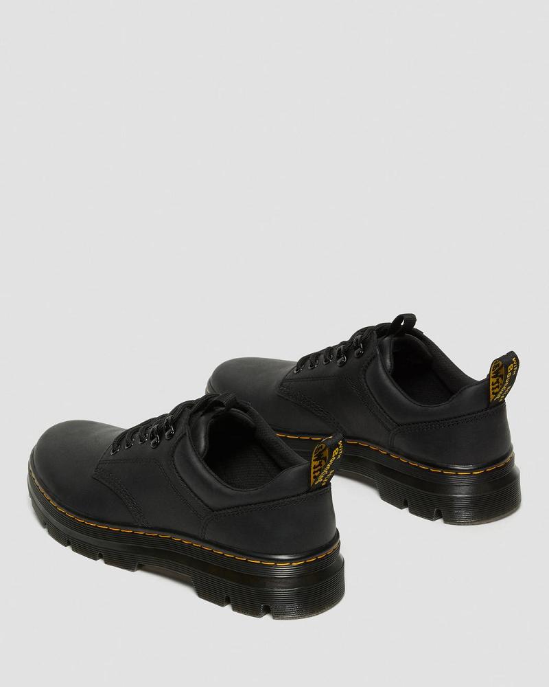 Men's Dr Martens Reeder Wyoming Leather Casual Shoes Black | AU 478EBC